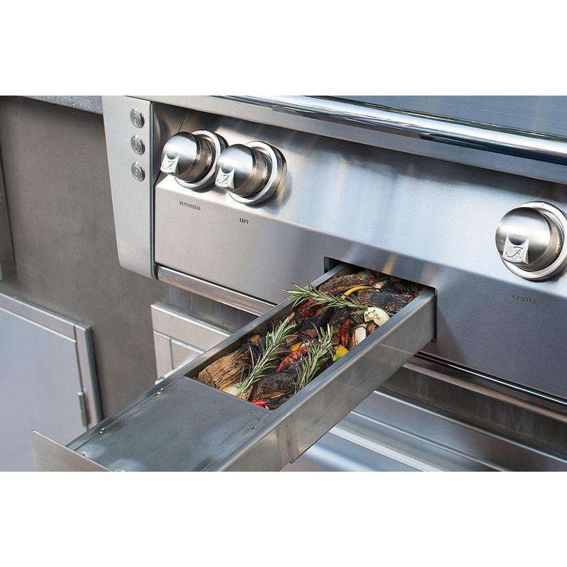 Alfresco ALXE 42-Inch Built-In Natural Gas Grill With Rotisserie in Signal White Matte - ExceptionalFire