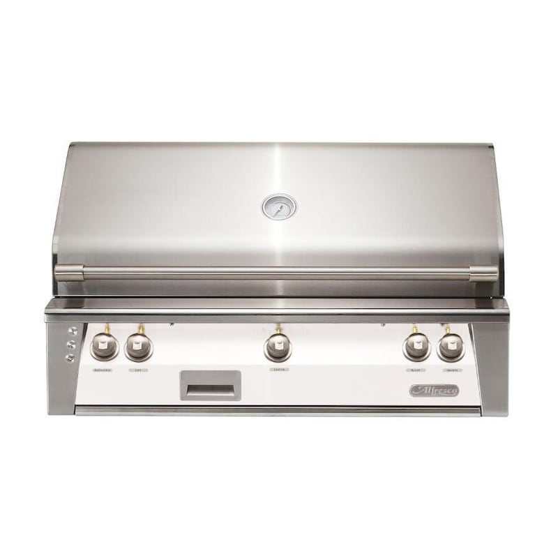 Alfresco ALXE 42-Inch Built-In Natural Gas Grill With Rotisserie in Signal White Matte - ExceptionalFire