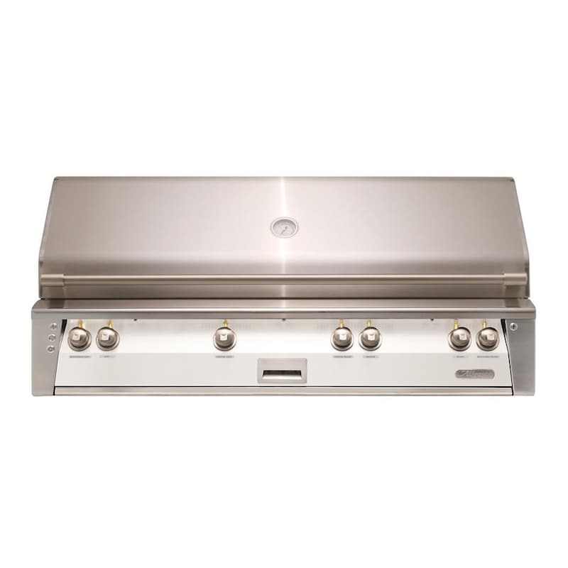 Alfresco ALXE 56-inch built-in natural gas grill with sear zone and rotisserie in stainless steel finish