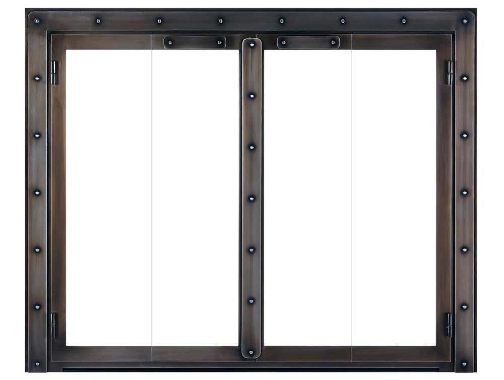 Black Rock - Masonry & Prefab Fireplace Glass Doors - ExceptionalFire