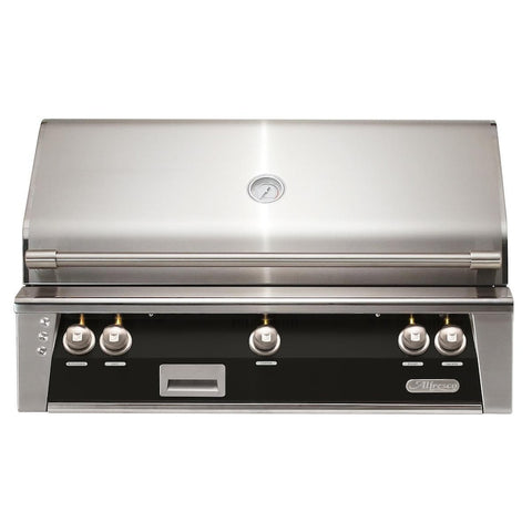 Alfresco ALXE 42-Inch Built-In Natural Gas Grill With Rotisserie in Jet Black Gloss