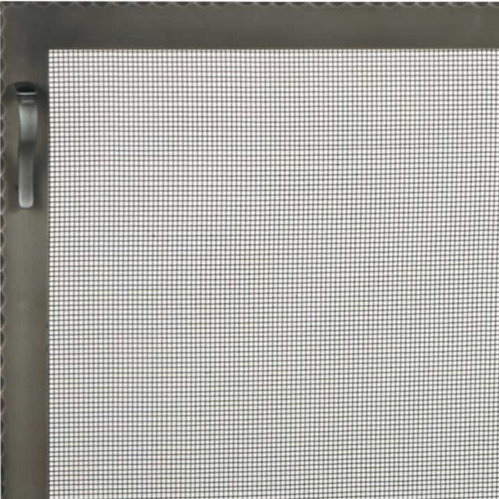 Custom Made Single Panel Fireplace Screen - Hammered Edge