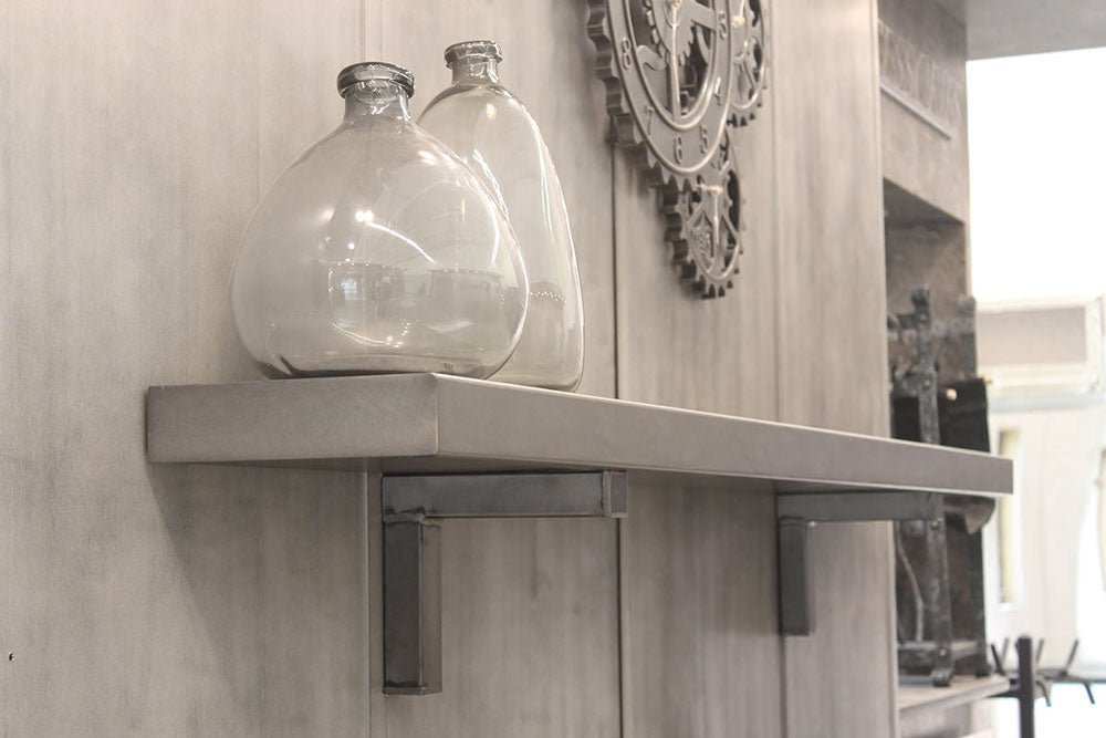 Custom Size Floating Metal Shelves Non Combustible 25 Colors Steel ExceptionalFire