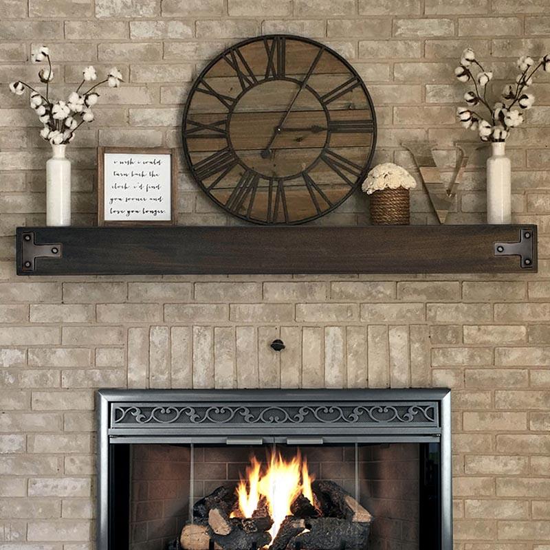 Custom Steel Fireplace Mantel Shelves, Non-Combustible, Magnetic Add-ons, Made to Order by Design Specialties