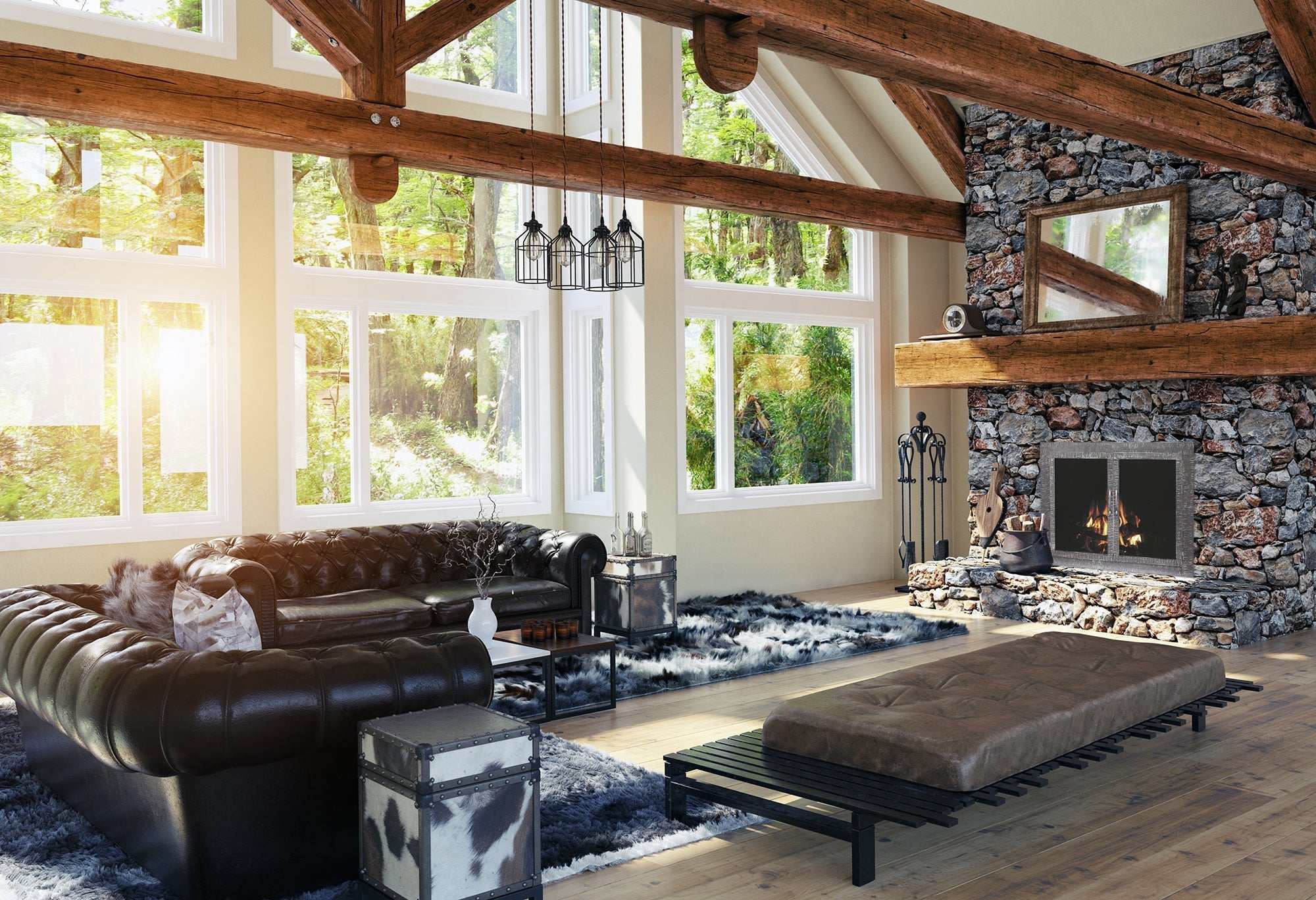 Flat Hammer - Masonry and Prefab Fireplace Glass Doors - ExceptionalFire