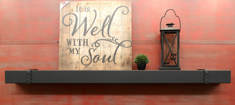 Fully Customizable LED Floating Metal Shelves Non Combustible in 25+ Finishes and Any Size - ExceptionalFire