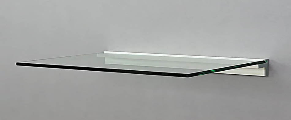 Glass Floating Mantel Shelves, Custom Width, Non-Combustible by Design Specialties - ExceptionalFire