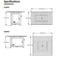 Napoleon Hamptons Grey Gas Fire Table, Rectangular  HAMP1-GY - ExceptionalFire