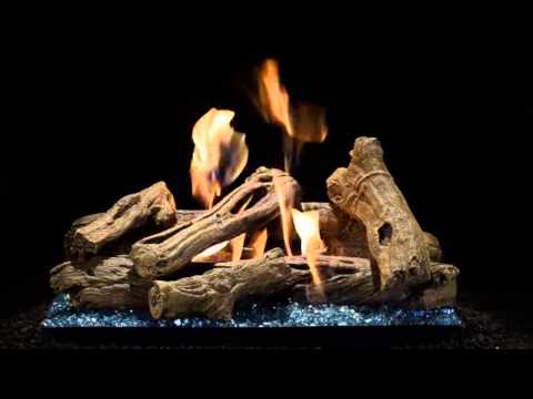 Contemporary Style Driftwood Vented Gas Log Set - Customized Options