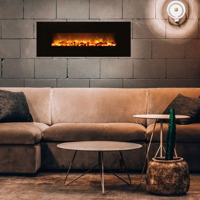 Modern Flames Builder Series Slim Fire 40" Wall Mount Electric Fireplace - No Heat SF40/BILV - ExceptionalFire