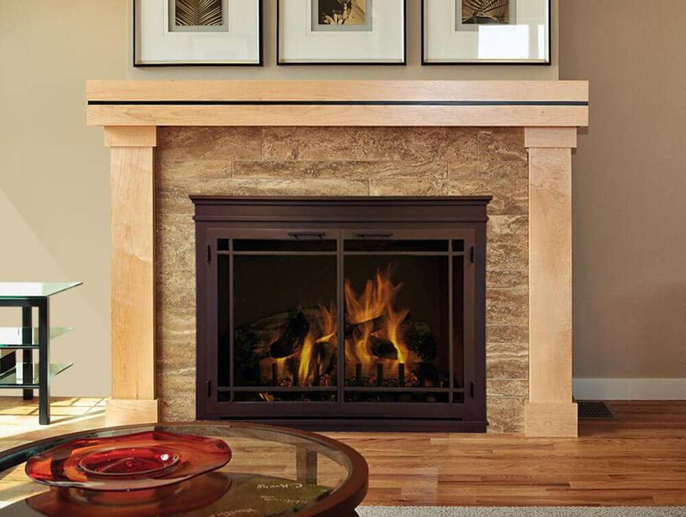 Steel Fireplace Glass Door Masonry & Zero Clearance - Mantel - ExceptionalFire