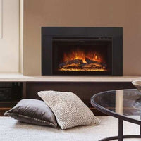 Modern Flames ZCR 2 Series 38" built-in electric firebox insert with realistic LED flames and contemporary design in a cozy living room setting