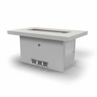 Ready to finish rectangular fire pit table form 24 inches tall natural gas electronic ignition