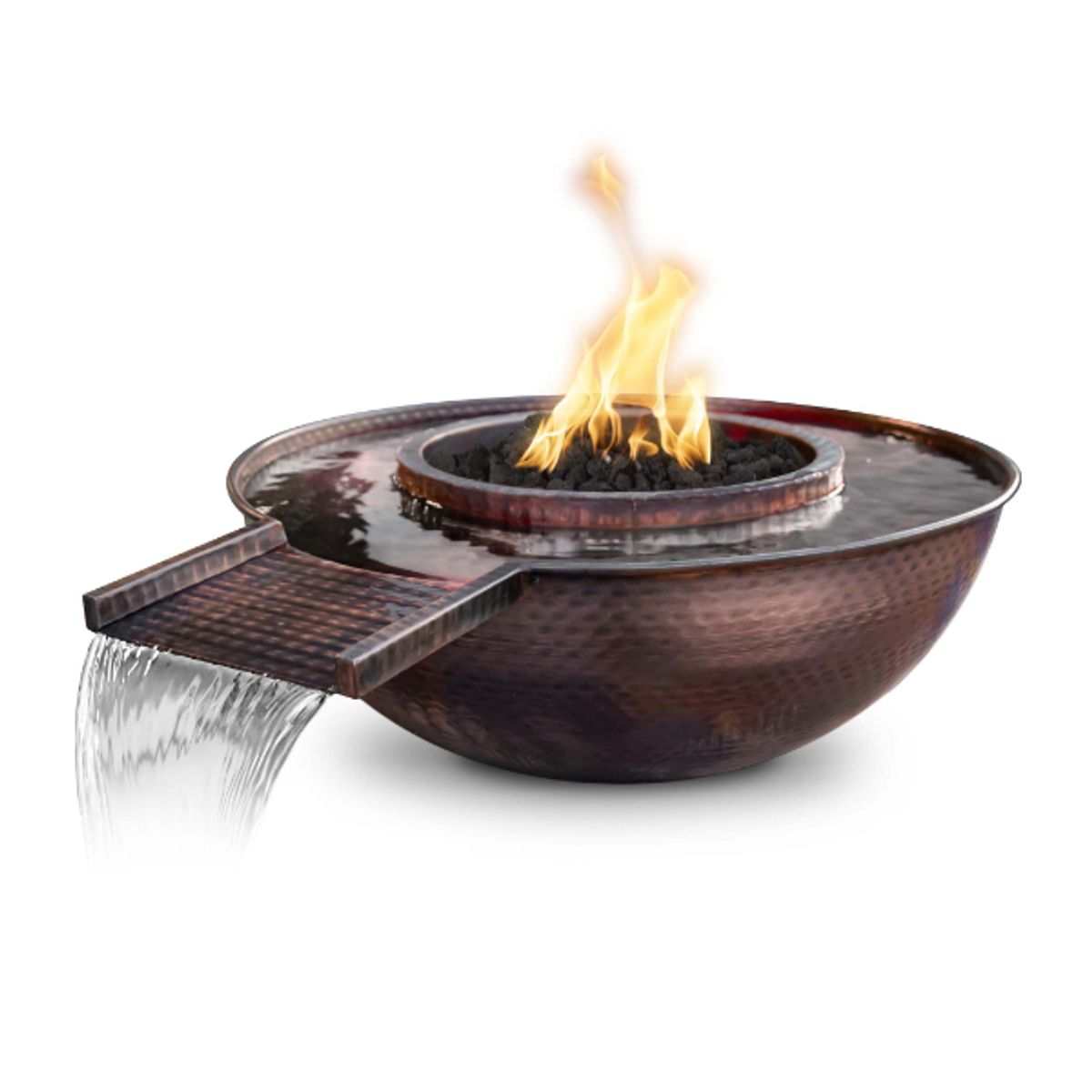 Sedona Copper Fire & Water Bowl - Gravity Spill - ExceptionalFire