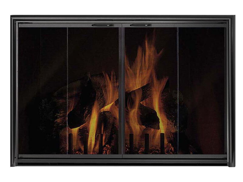 Aluminum Fireplace Glass Doors Masonry & Zero Clearance - Silhouette - ExceptionalFire