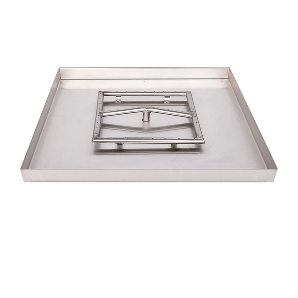 Square Stainless Steel Burner with Square Lip-Less Drop-In Pan