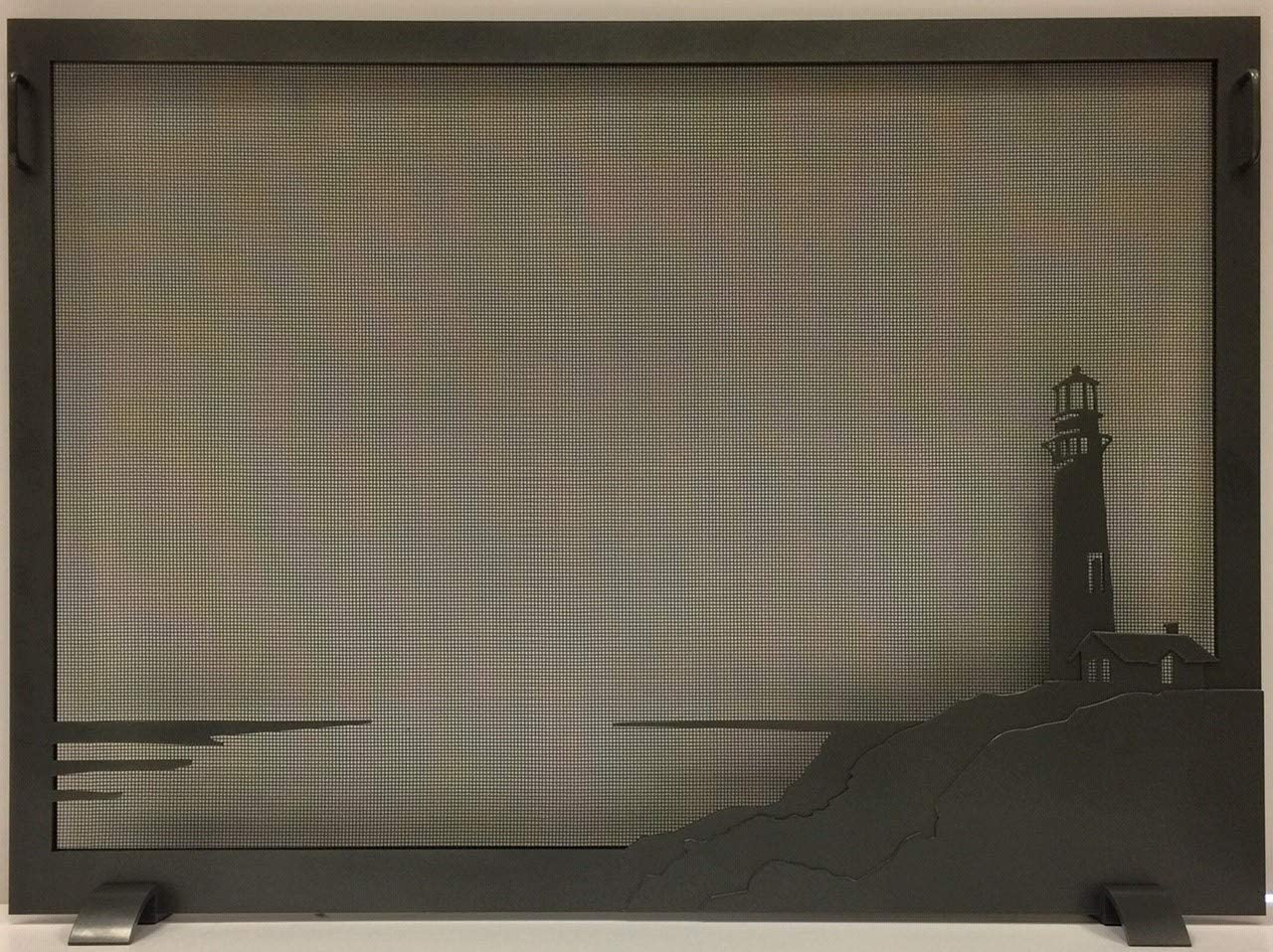 Steel Custom Single Panel Fireplace Screen Carolina Coastal- Custom Size - ExceptionalFire