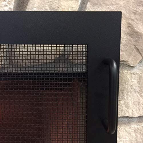 Steel Custom Single Panel Fireplace Screen Carolina Ivy - Custom Size - ExceptionalFire