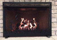 Steel Custom Single Panel Fireplace Screen Carolina Pond- Custom Size - ExceptionalFire